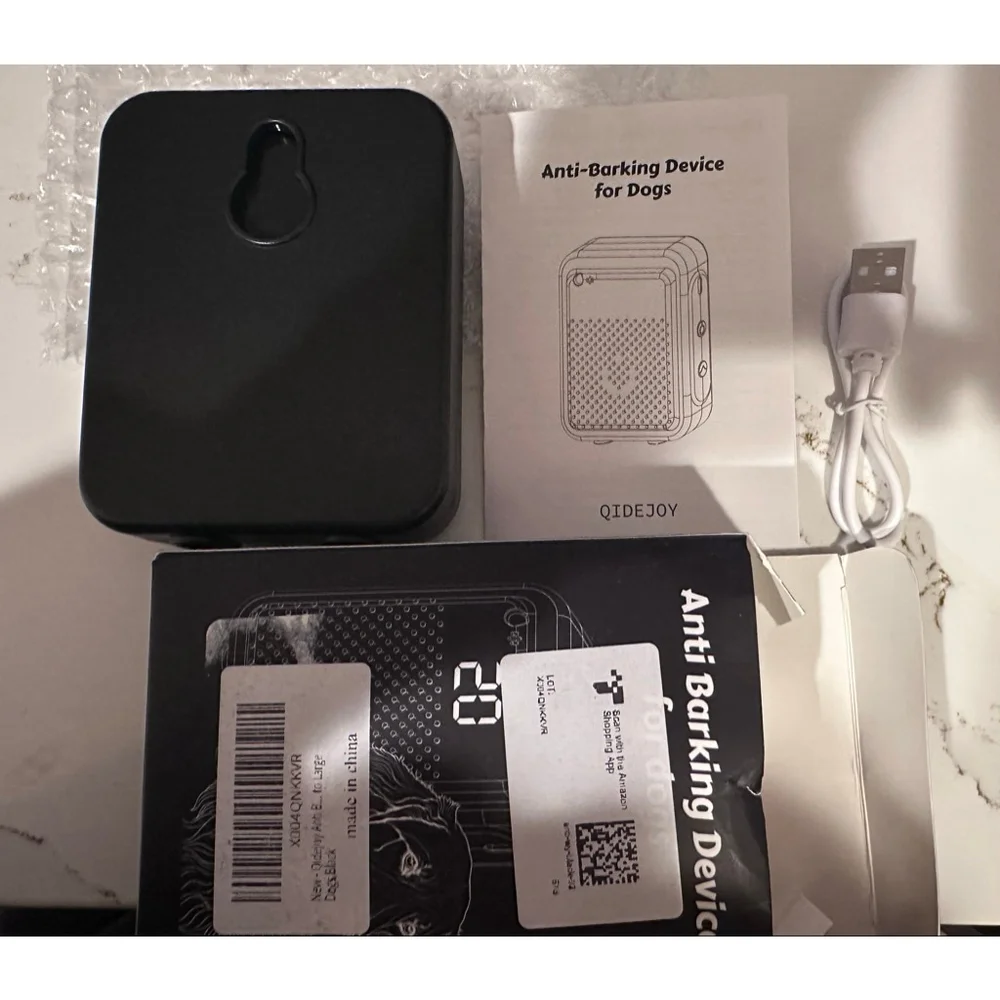 QIDEJOY Anti-Barking Device for Dogs One Size Black